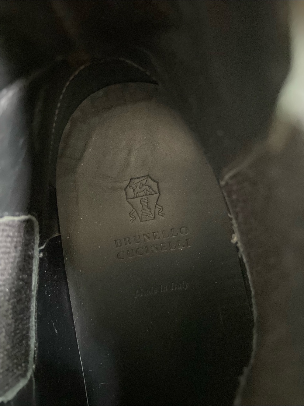 Brunello Cucinelli Metallic Gold Leather Chelsea Boot - Picture 12 of 14